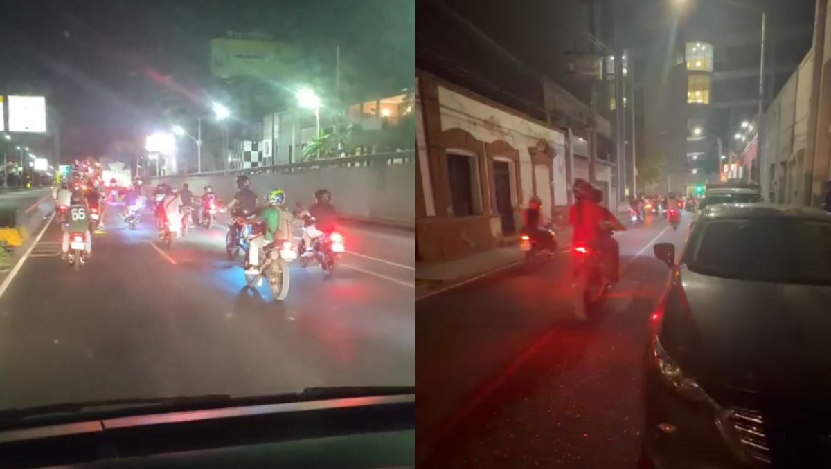 Los motociclistas avanzaron a alta velocidad por las arterias principales del primer cuadro de la ciudad. Especial
