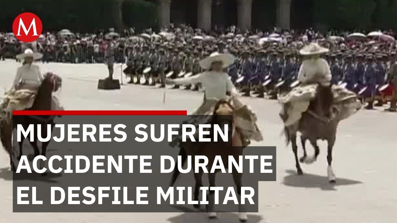 Dos mujeres sufren un accidente tras caer de caballos durante el Desfile Militar
