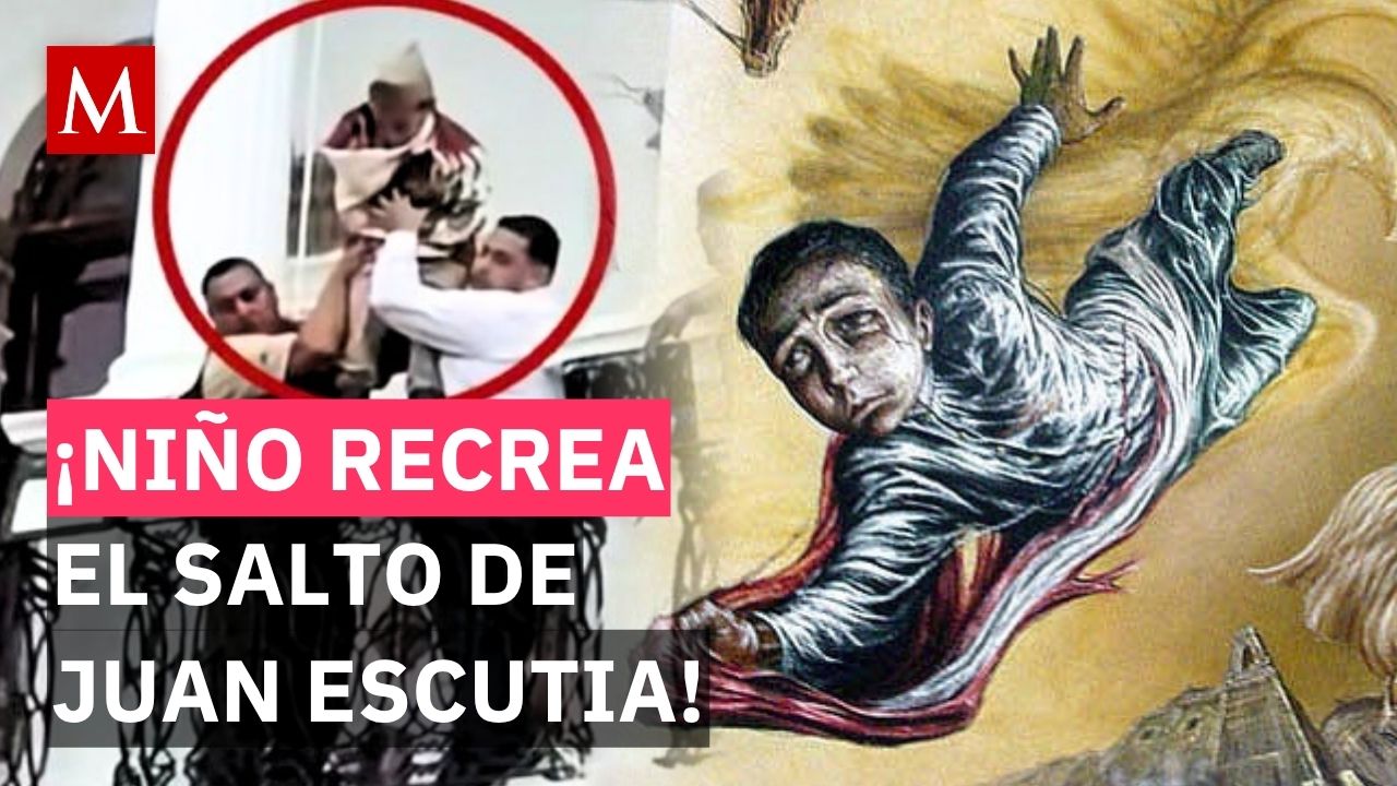 ¡Se tomó muy en serio el papel! Niño recrea a Juan Escutia y se avienta desde balcón en Jalisco