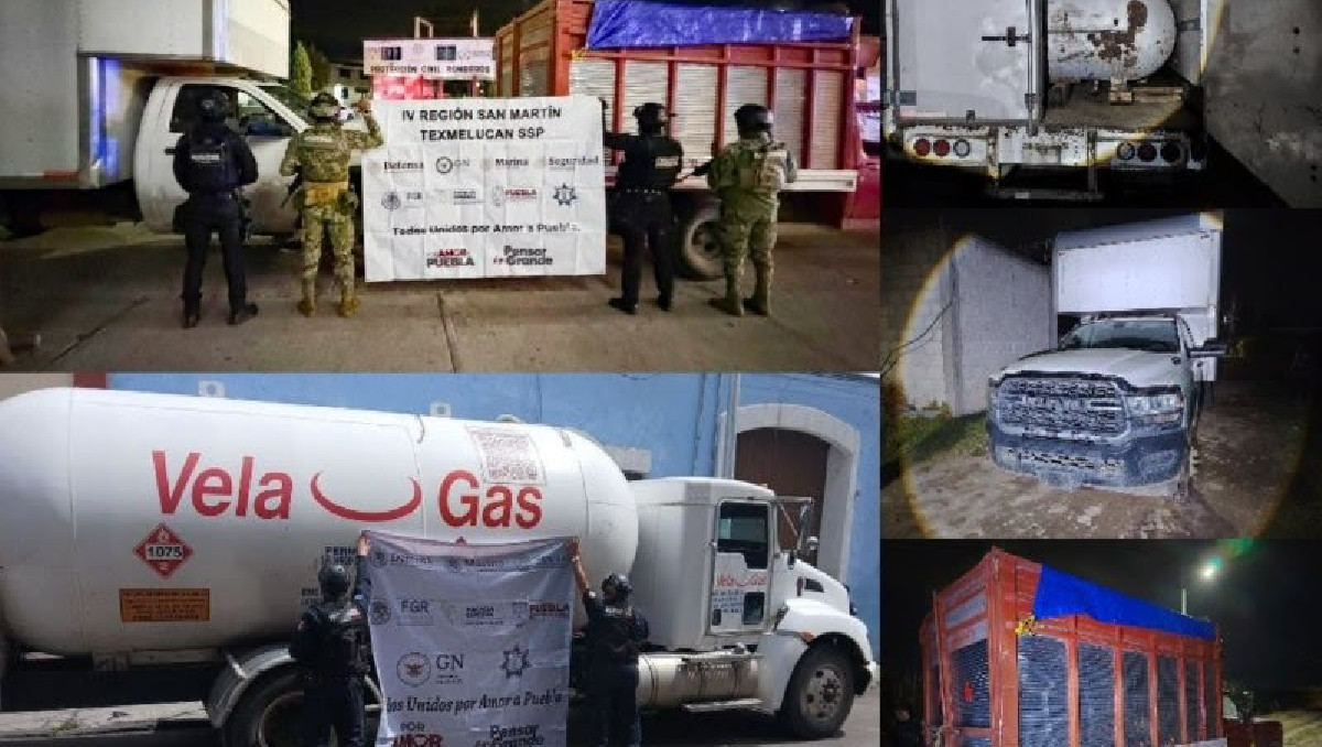 Aseguran 58 mil litros de gas LP robado y detienen a seis por robo de hidrocarburos en Puebla | Especial
