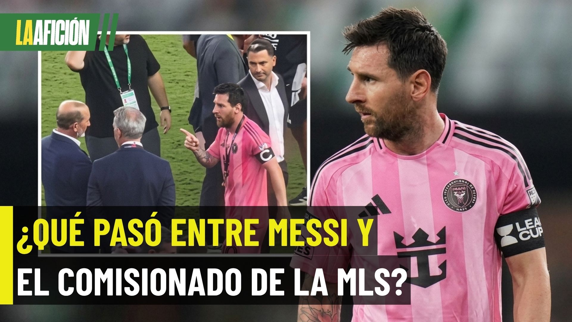 ¡Momento incómodo! Messi tuvo un fuerte cruce con Don Garber tras vencer a Cruz Azul