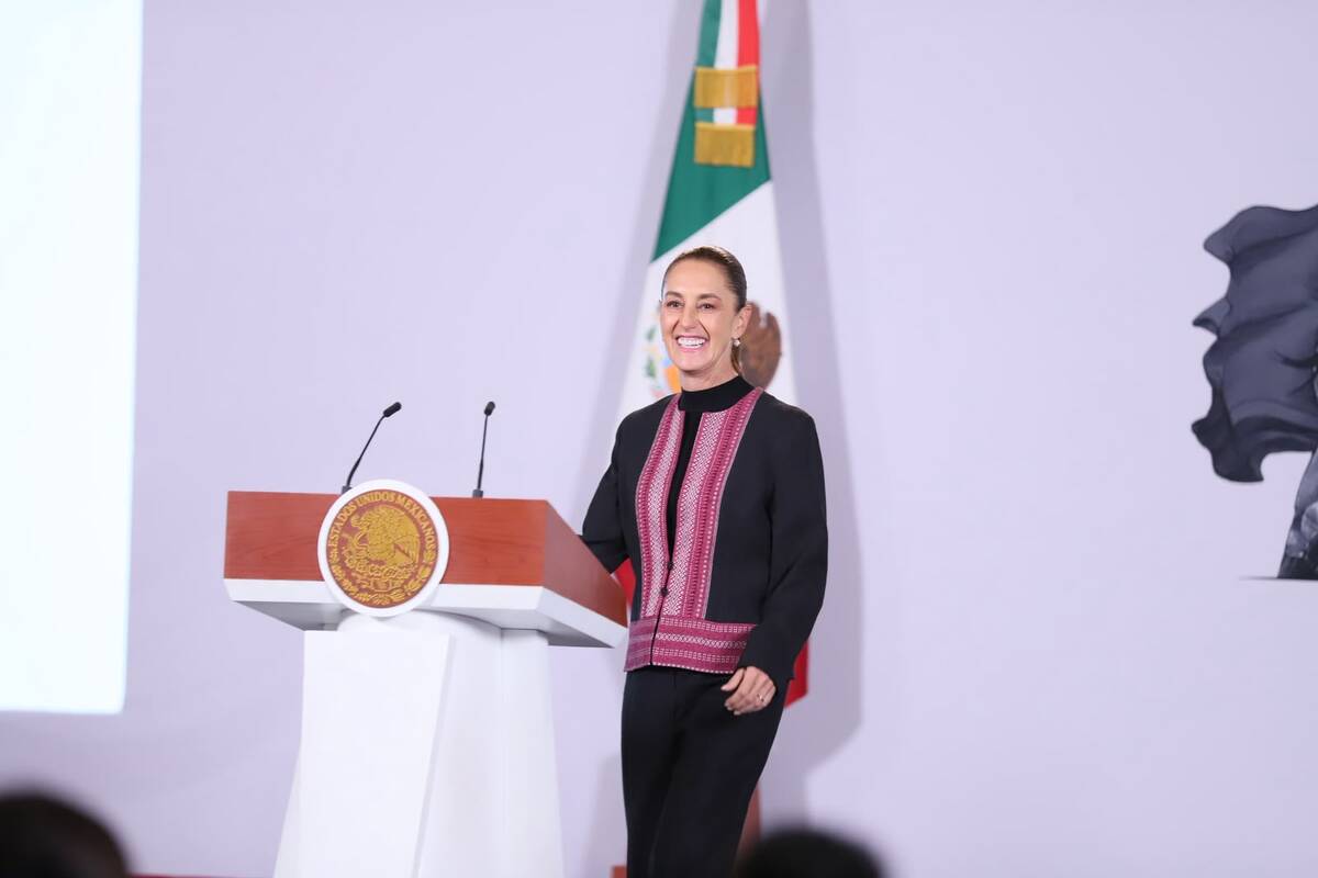 La presidenta Sheinbaum durante la conferencia matutina HOY 17 de septiembre. | Foto: Octavio Hoyos
