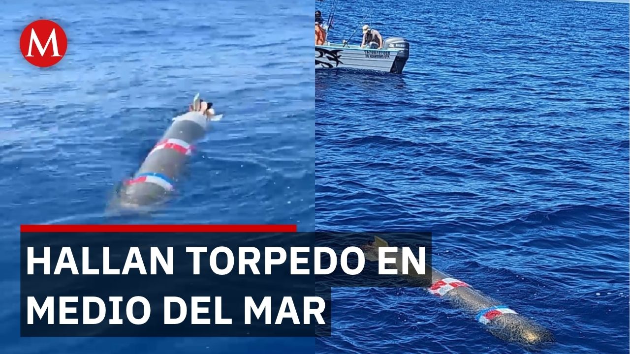 Torpedo de prácticas hallado en el mar genera alerta entre pescadores de Ensenada