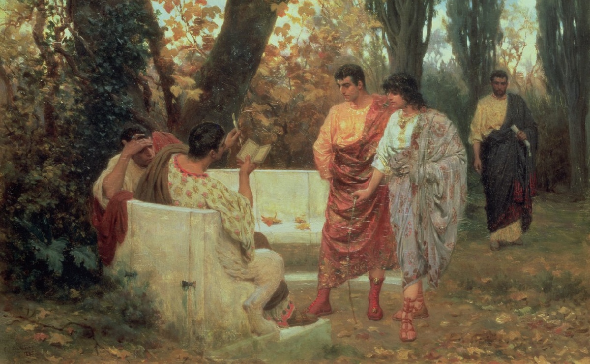 Stefan Bakalowicz, ‘Catulo leyendo sus poemas’, 1885. (Wikimedia Commons)