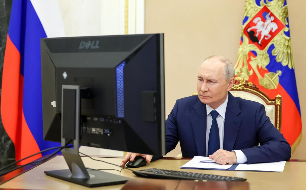 Vladimir Putin vota en elecciones parlamentarias a través de videollamada | Foto: AFP