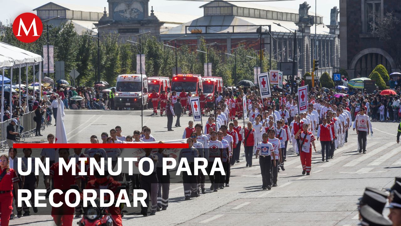 Cruz Roja realiza toque de sirenas y minuto de silencio por víctimas de los sismos