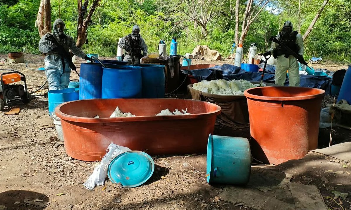 Localizan e inutilizan cuatro centros de producción de drogas en Michoacán y Guerrero | Foto: X. @OHarfuch