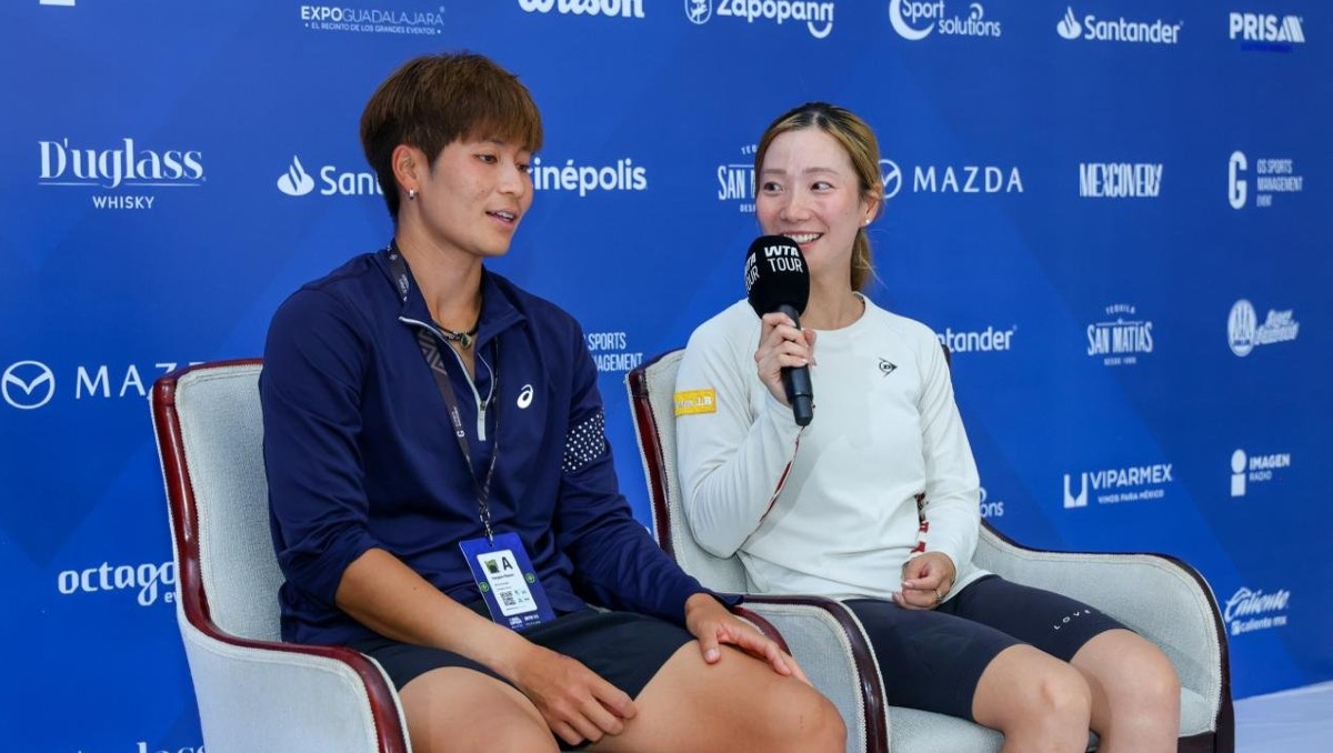 Luksika Kumkhum y Peangtarn Plipuech listas para la final ante Nicole Melichar-Martínez y Cristina Bucsa (Tomada de x.com/WTAGuadalajara)