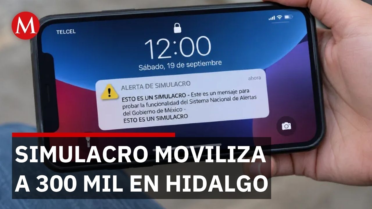Más de 300 mil personas participan en simulacro de protección civil en Hidalgo