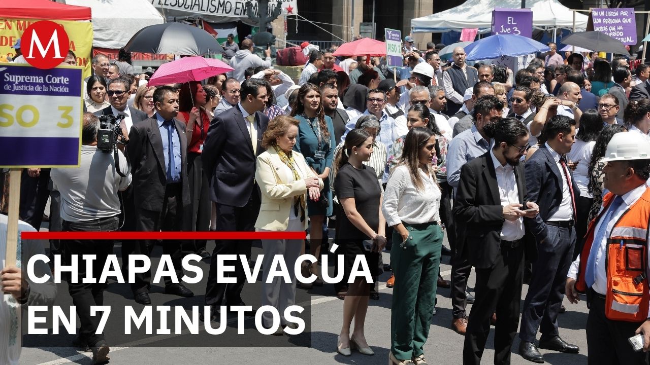 Simulacro en Tuxtla Gutiérrez reduce a 7 minutos la evacuación de un centro comercial