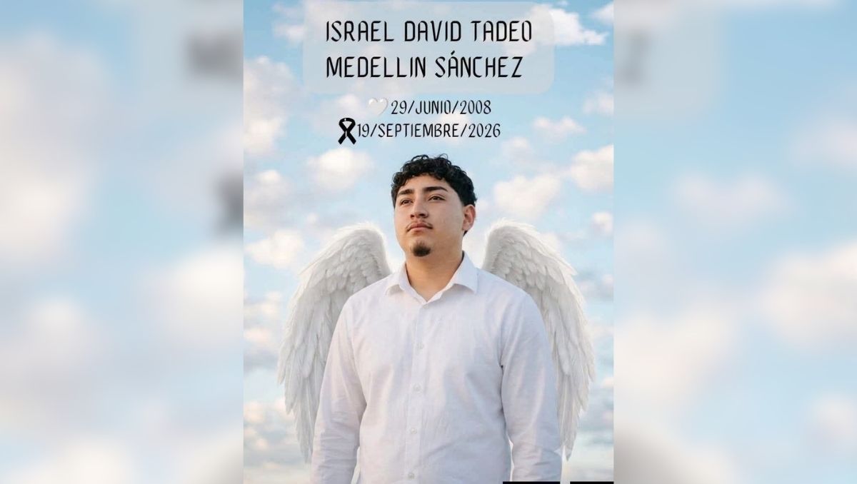 Despiden a Israel Tadeo tras trágico accidente en Juárez. Foto: Especial