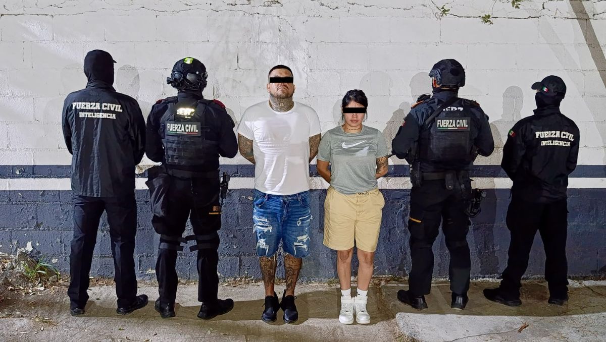 La detención de la pareja se concretó en el cruce de las calles Cisne y Águila | Especial