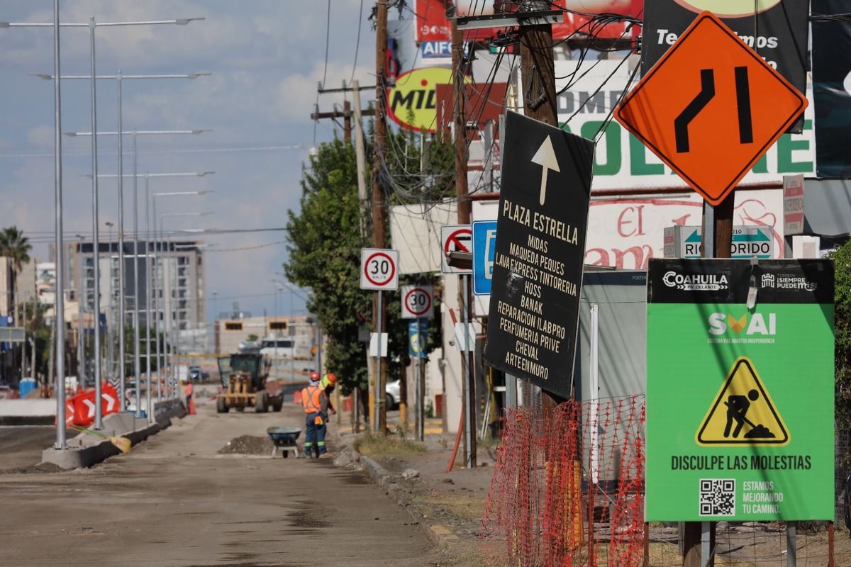 Abren este jueves lateral del bulevar Independencia en Torreón.| Verónica Rivera.