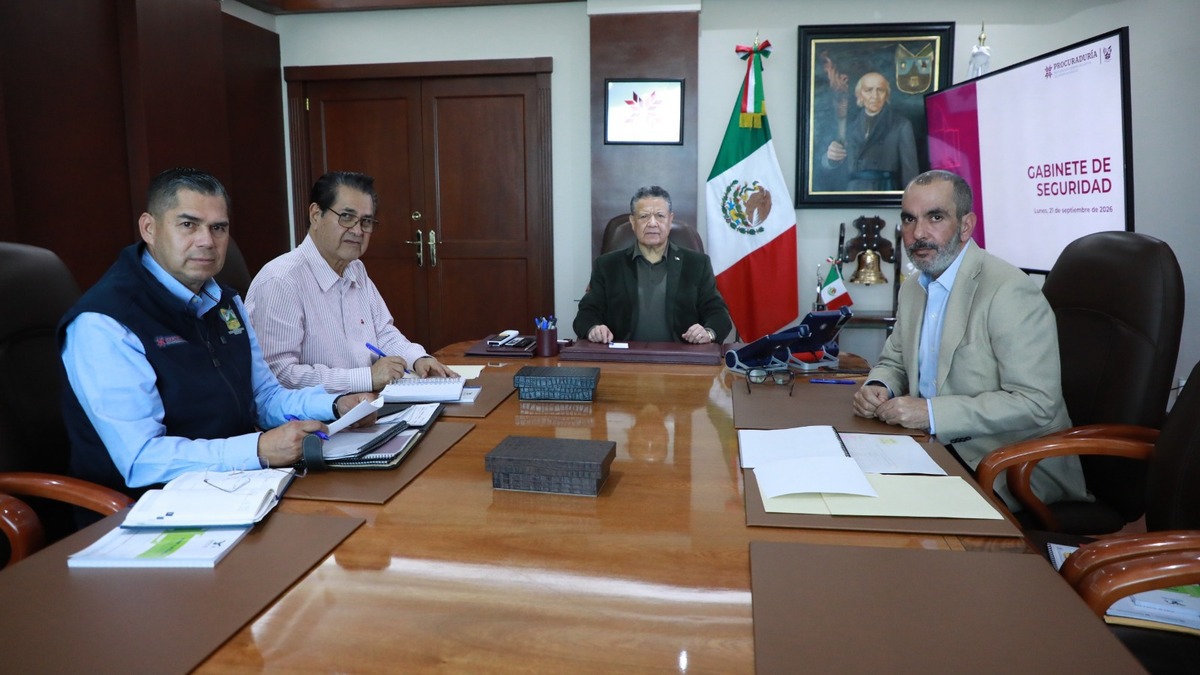 Reunión del Gabinete de Seguridad del gobierno de Hidalgo. (Cortesía: SSPH)