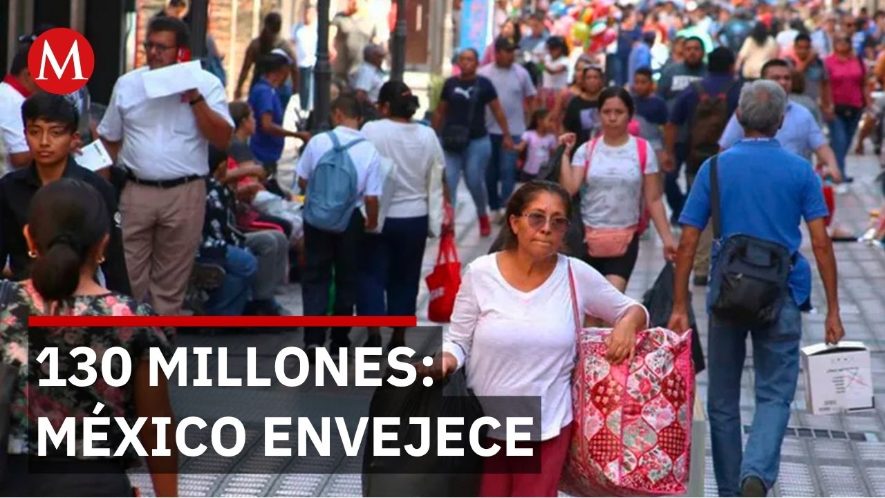 México crece pero envejece: 130 millones de habitantes con edad promedio de 32 años