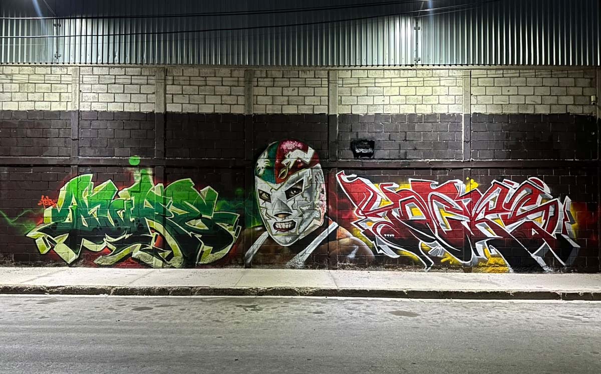 Plasman la lucha libre en mural en Torreón | Fotos cortesía: Jocksan López