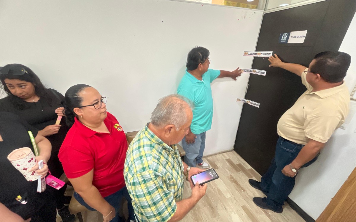 El sindicato colocó sellos de clausura en la puerta. Y. SÁNCHEZ