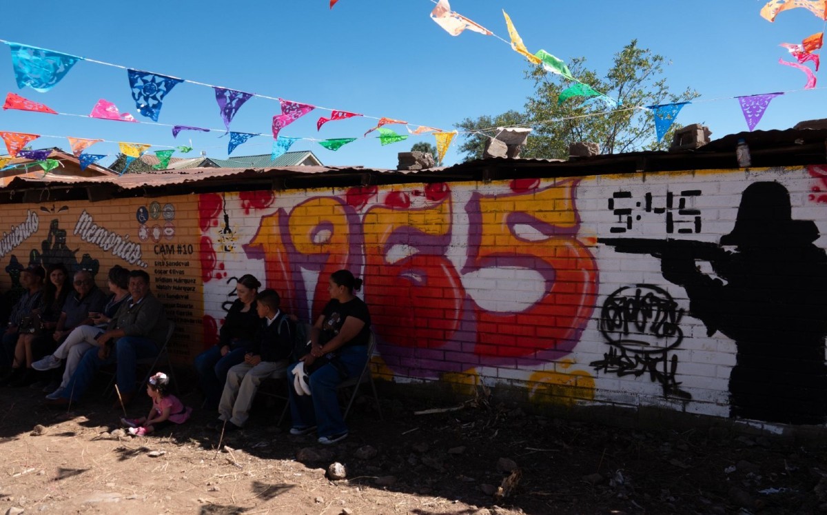 Conmemoración de Madera 1965, por familiares de los guerrilleros caídos, en la actualidad. | Foto: Cuartoscuro