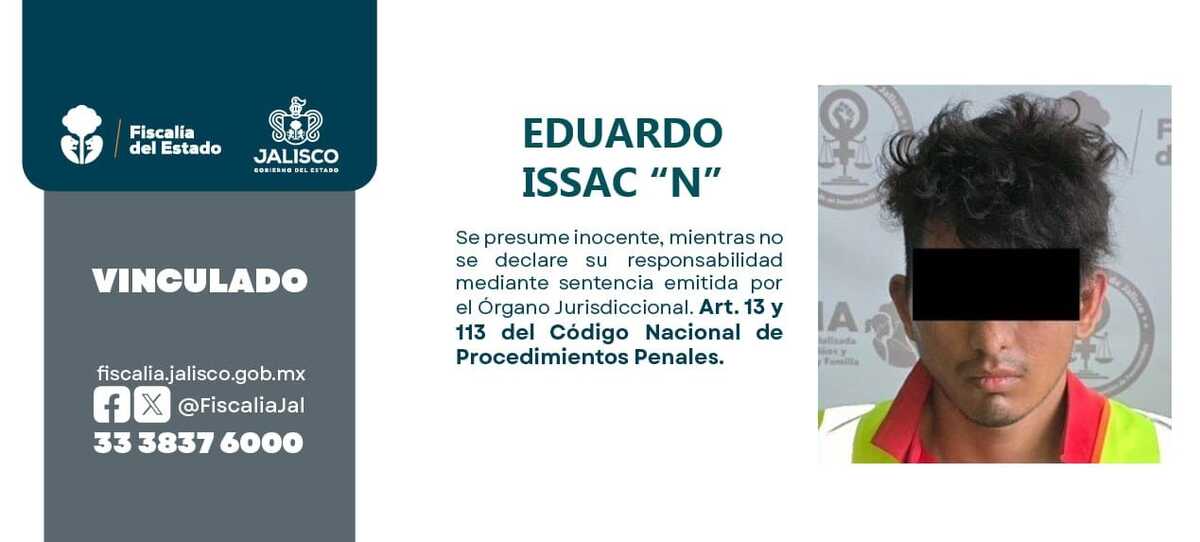 Eduardo Issac fue vinculado a proceso. (Cortesía Fiscalía de Jalisco)