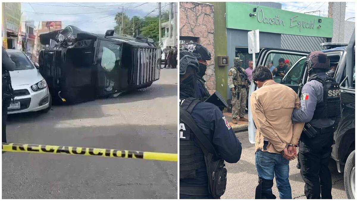 Elementos de seguridad acordonaron la calle Venustiano Carranza tras el intercambio de disparos. | Foto: Manuel Aceves