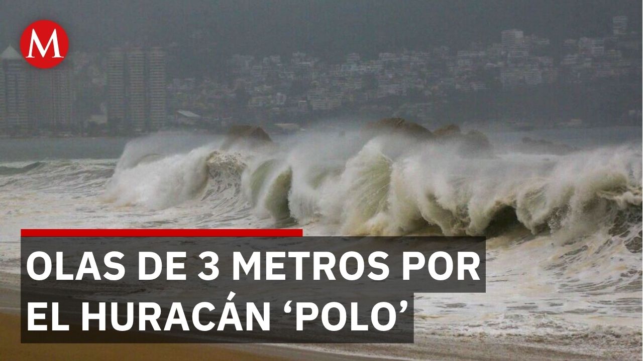 Huracán 'Polo': suspenden navegación en puerto de Lázaro Cárdenas por oleaje de hasta 3 metros