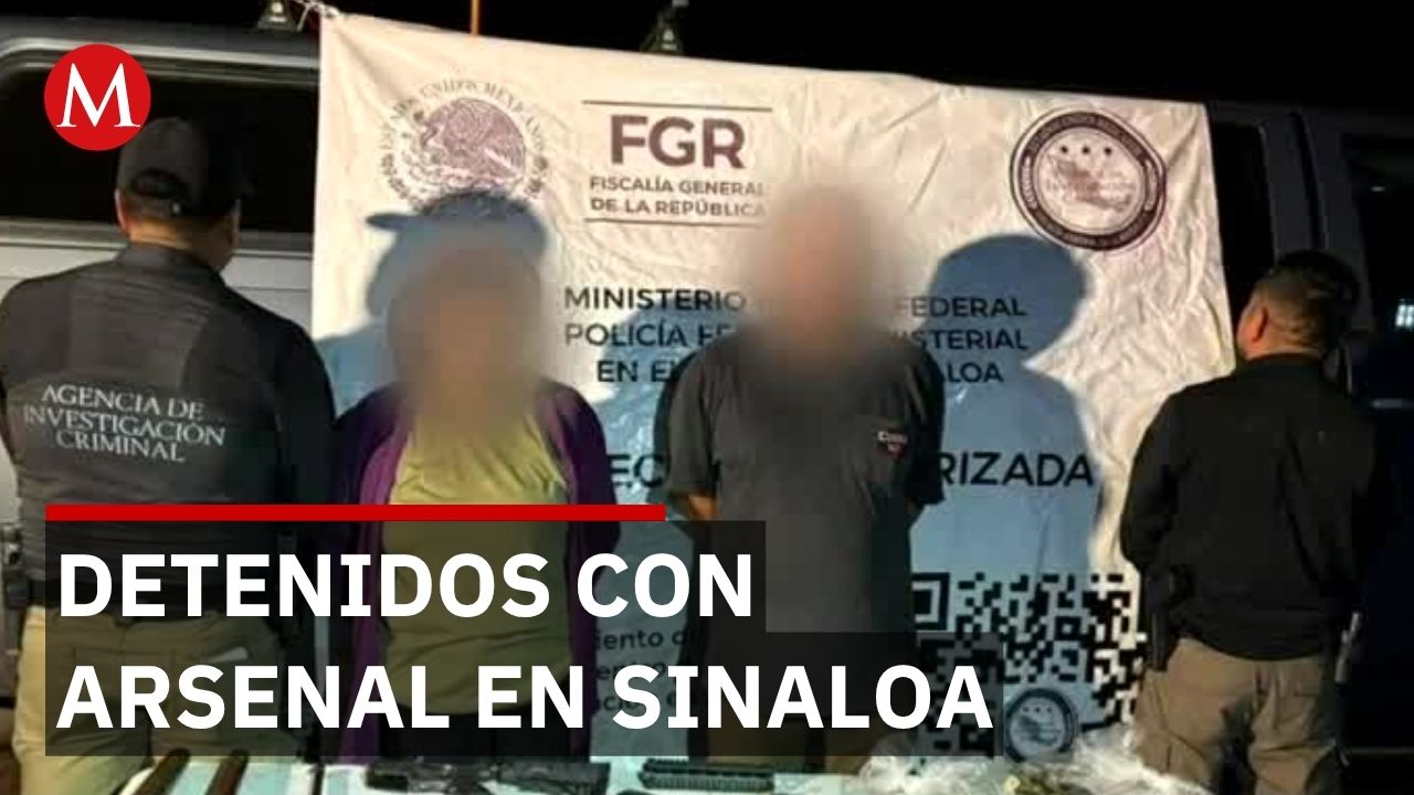 Madre e hijo detenidos en Sinaloa con arsenal en camioneta desde EU