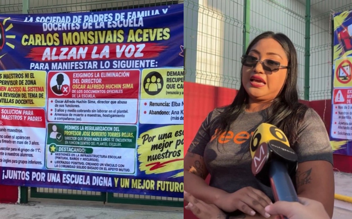 Padres de familia expusieron sus inconformidades por el conflicto en la primaria Carlos Monsiváis Aceves. | Telediario Reynosa