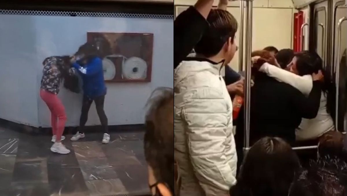 Las peleas fueron captadas en líneas diferentes del Metro de CdMx. | Foto: RRSS
