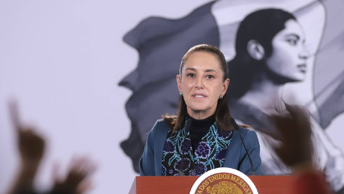 La presidenta Claudia Sheinbaum comento que el funcionamiento será de manera similar a la alerta sísmica. | Foto: Ariel Ojeda