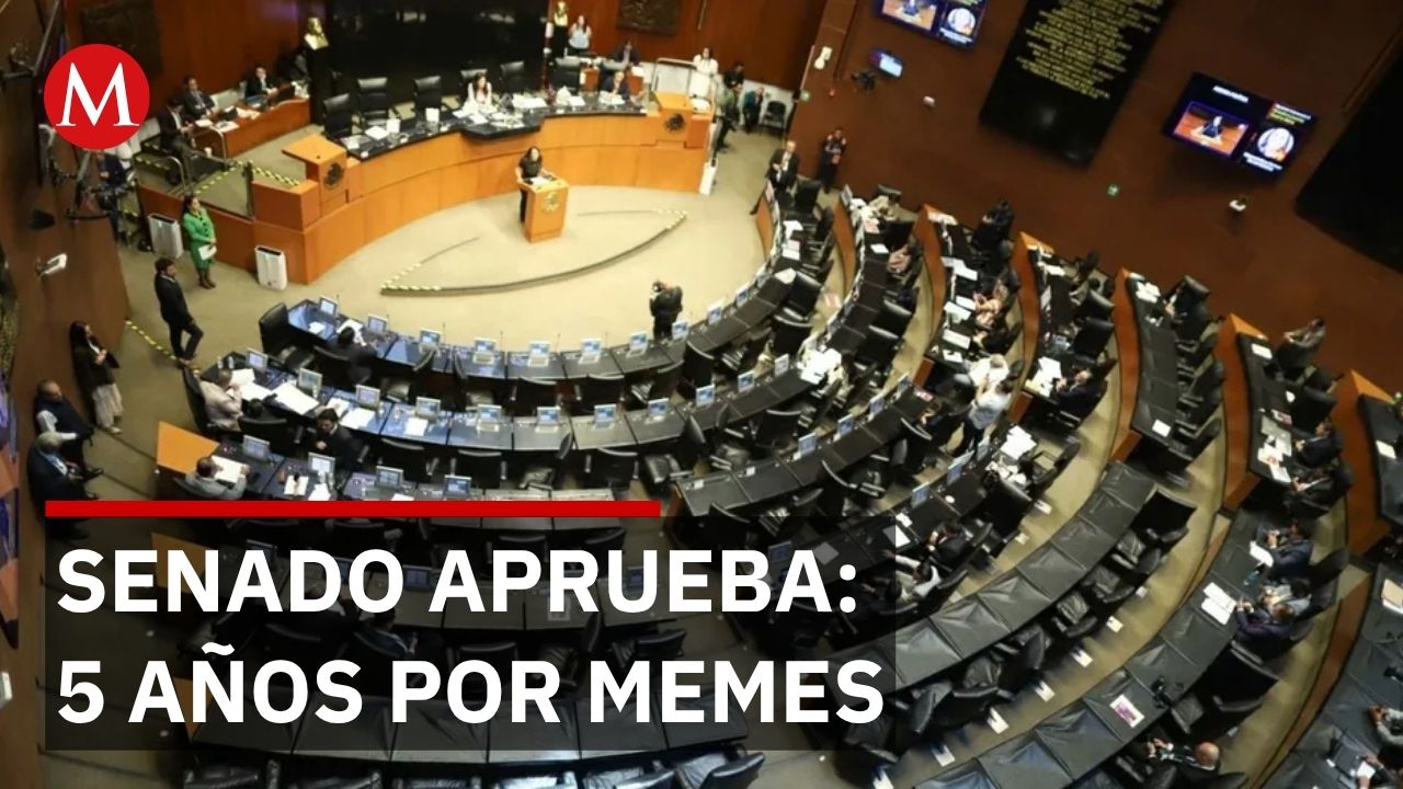 Senado aprueba reforma que reduce penas por memes de 7 a 5 años de prisión