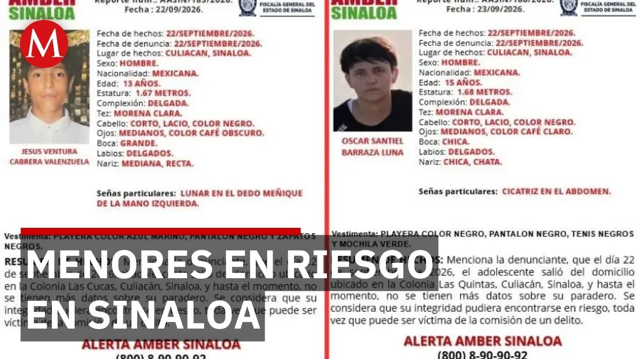 Tres adolescentes desaparecidos en Sinaloa en menos de 24 horas por violencia