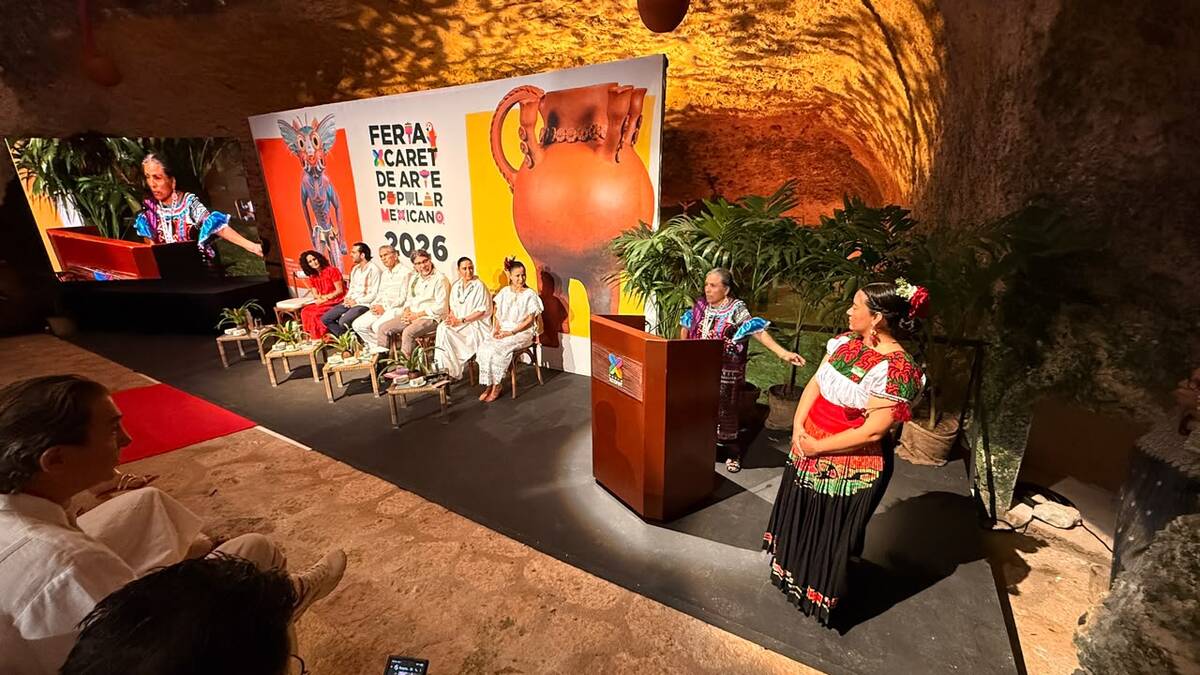 Anacleta Juárez, maestra artesana del concurso textil de la Feria Xcaret de Arte Popular Mexicano 2025. (Foto: Especial)