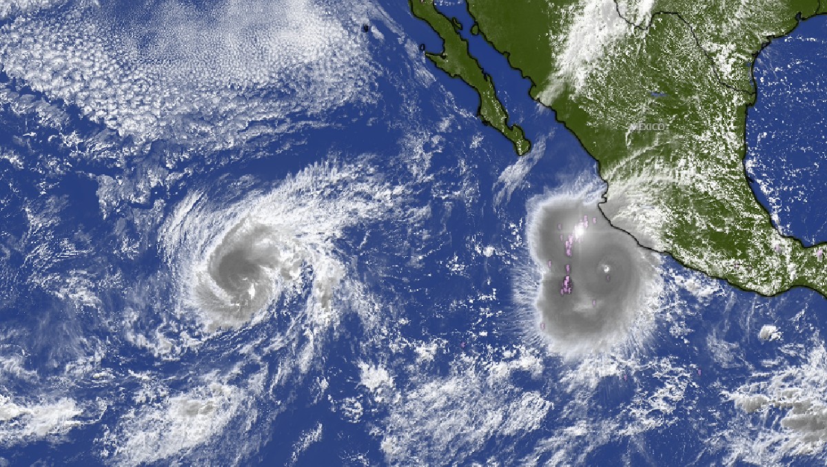 Ambos ciclones tropicales se encuentran en el océano Pacífico. | Especial