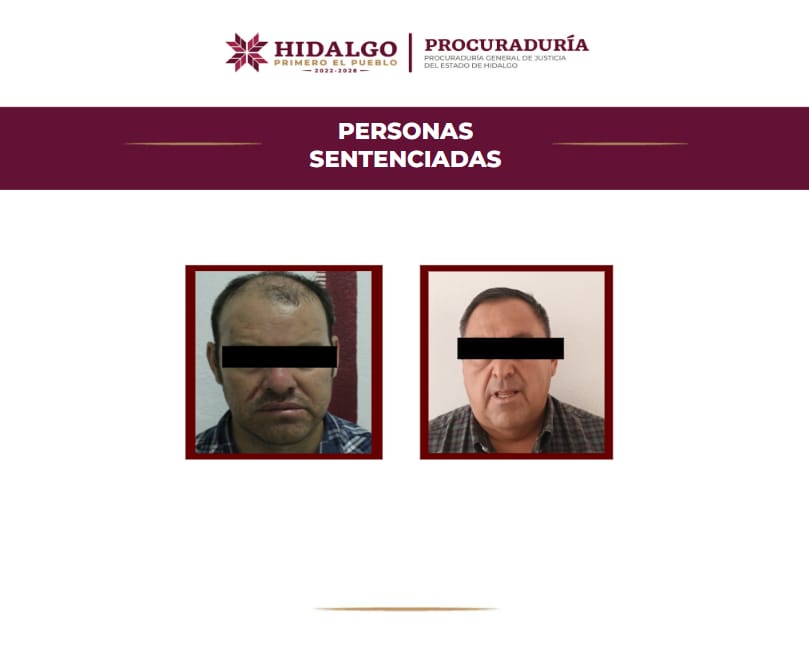 Hombres condenados por secuestro agravado en Progreso de Obregón. (Cortesía)