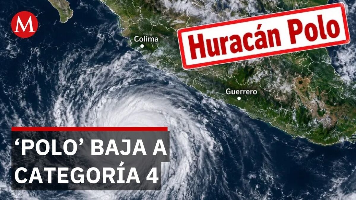 Huracán 'Polo' baja a categoría 4 pero mantiene vientos de 315 kilómetros por hora