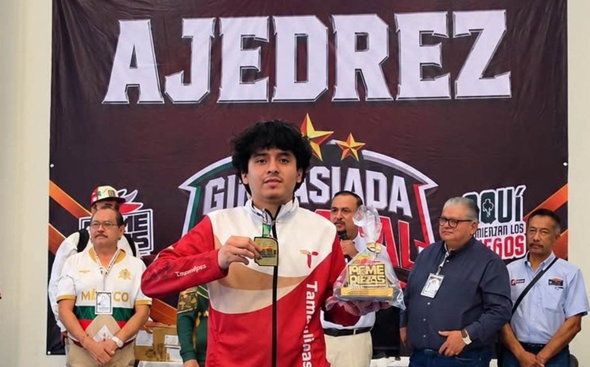 Mario Alberto Ángeles Vera, campeón nacional de ajedrez Sub-18 por Tamaulipas | Foto: Redes sociales