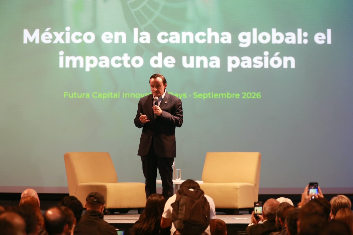 Mikel Arriola en Futura Capital 2026, foro organizado por el Tec de Monterrey Campus Hidalgo. (Jorge Sánchez)