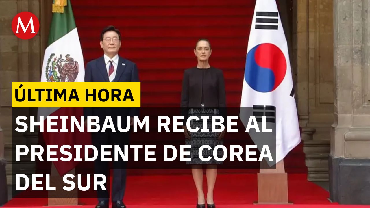 Presidente de Corea del Sur llega a Palacio Nacional para reunirse con Claudia Sheinbaum
