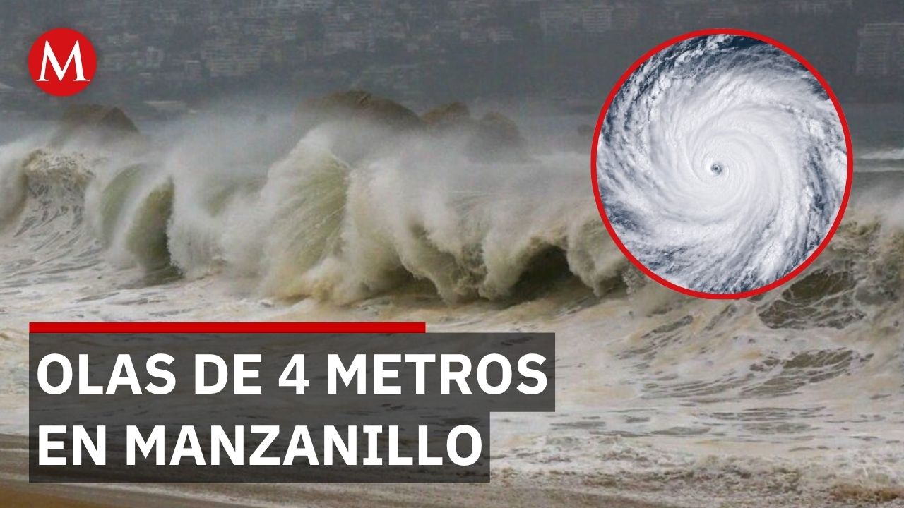 Restringen acceso a playas de Colima por fuerte oleaje del huracán 'Polo'