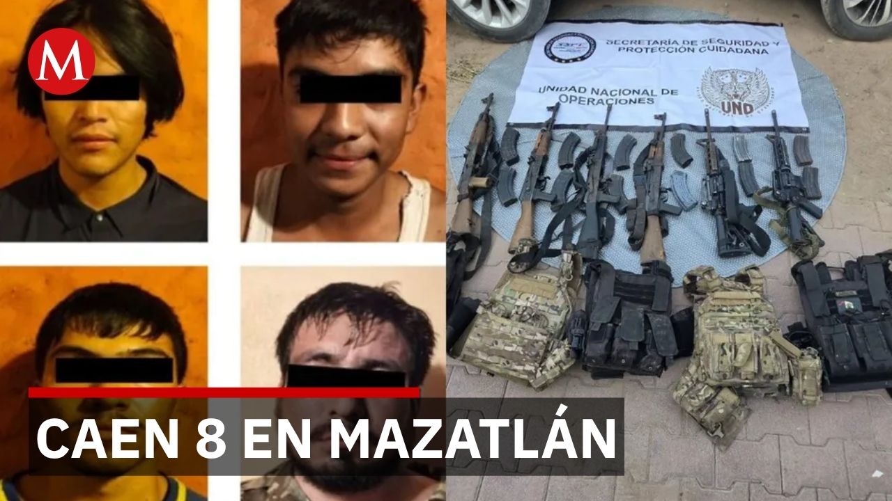 Fuerzas federales detienen a 8 personas en operativo en Mazatlán