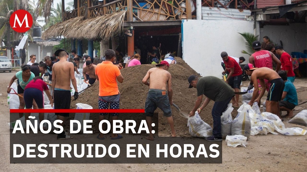Huracán 'Polo' arrasó con defensas costeras construidas durante años en Michoacán
