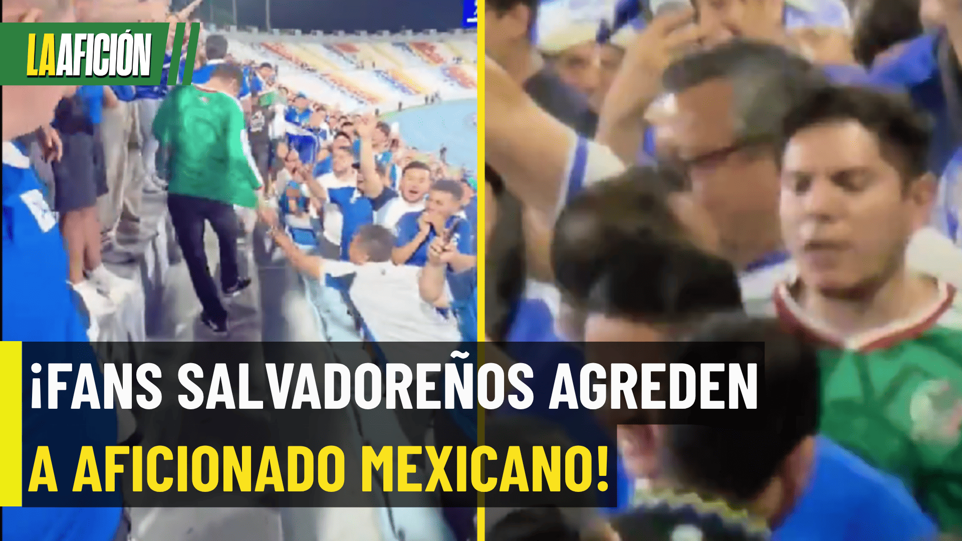¡LAMENTABLE! Aficionado de México es AGREDIDO por seguidores de El Salvador