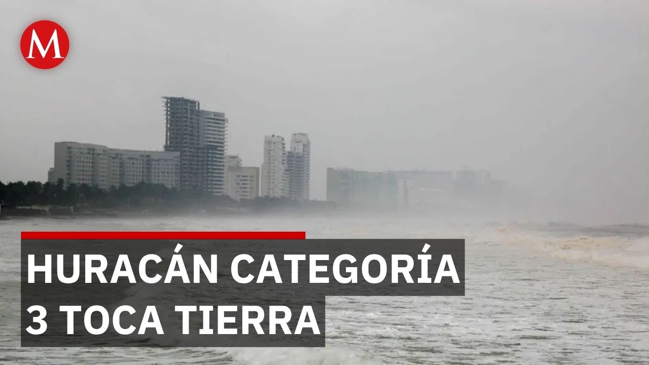 Huracán categoría 3 toca tierra en Baja California Sur con intensificación de vientos