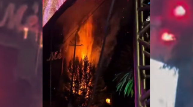 Incendio durante concierto en Feria de San Felipe. | Redes Sociales