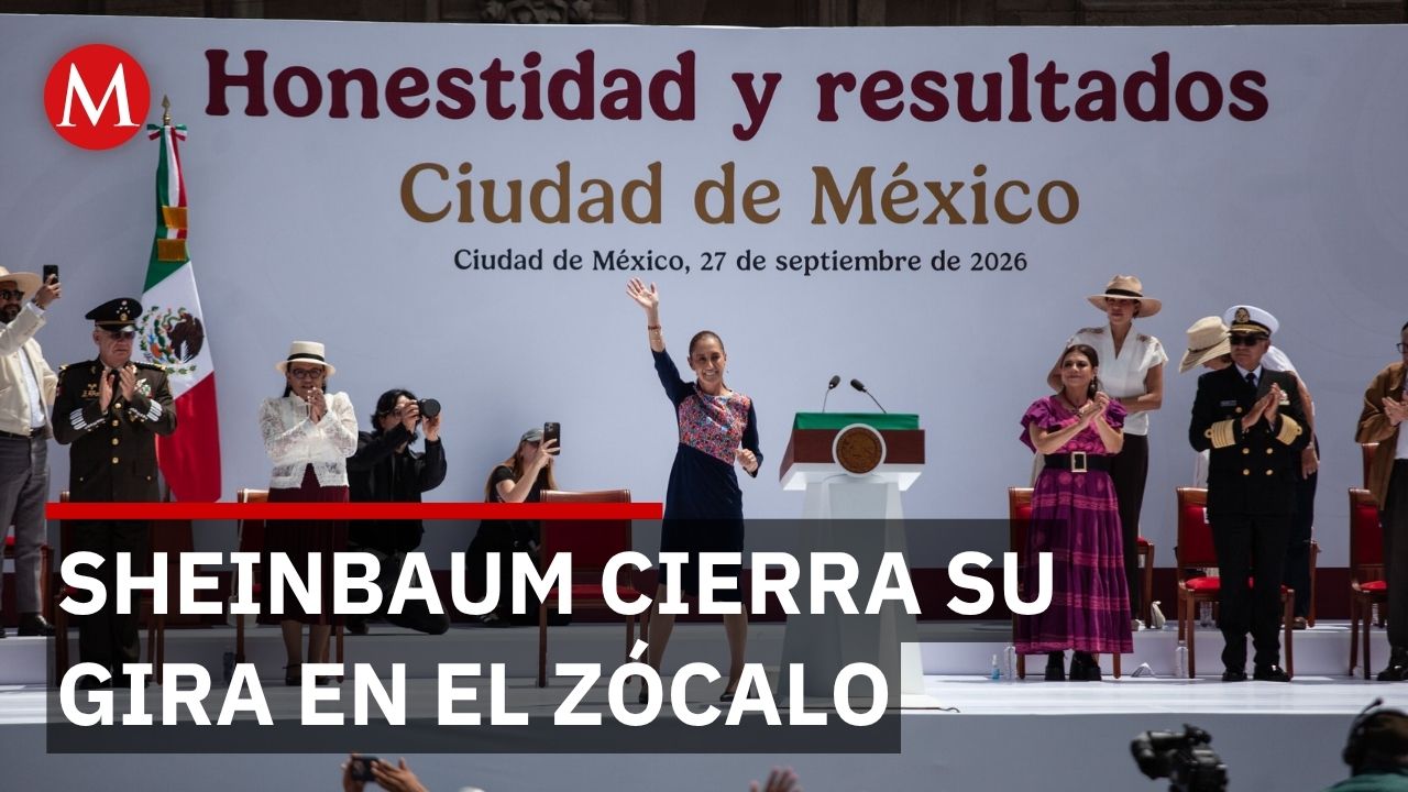 Sheinbaum defiende soberanía de México al cerrar gira de rendición de cuentas en el Zócalo