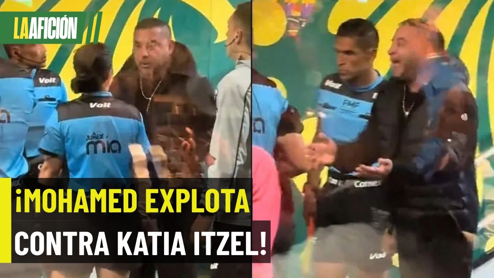¡Tensión en el túnel! Mohamed encaró a Katia Itzel García tras el empate ante Cruz Azul
