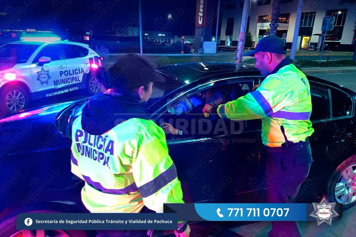 Alcoholímetro en Pachuca durante la Feria. ( Secretaría de Seguridad Pública, Tránsito y vialidad de Pachuca)