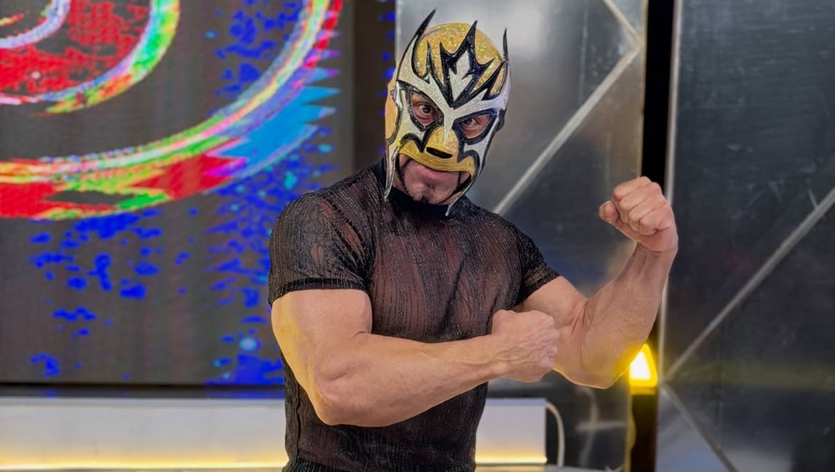 Antifaz listo para formar parte de la función de LM52, que llegará por primera vez a Monterrey el próximo 4 de octubre. (Instagram @antifazgym)