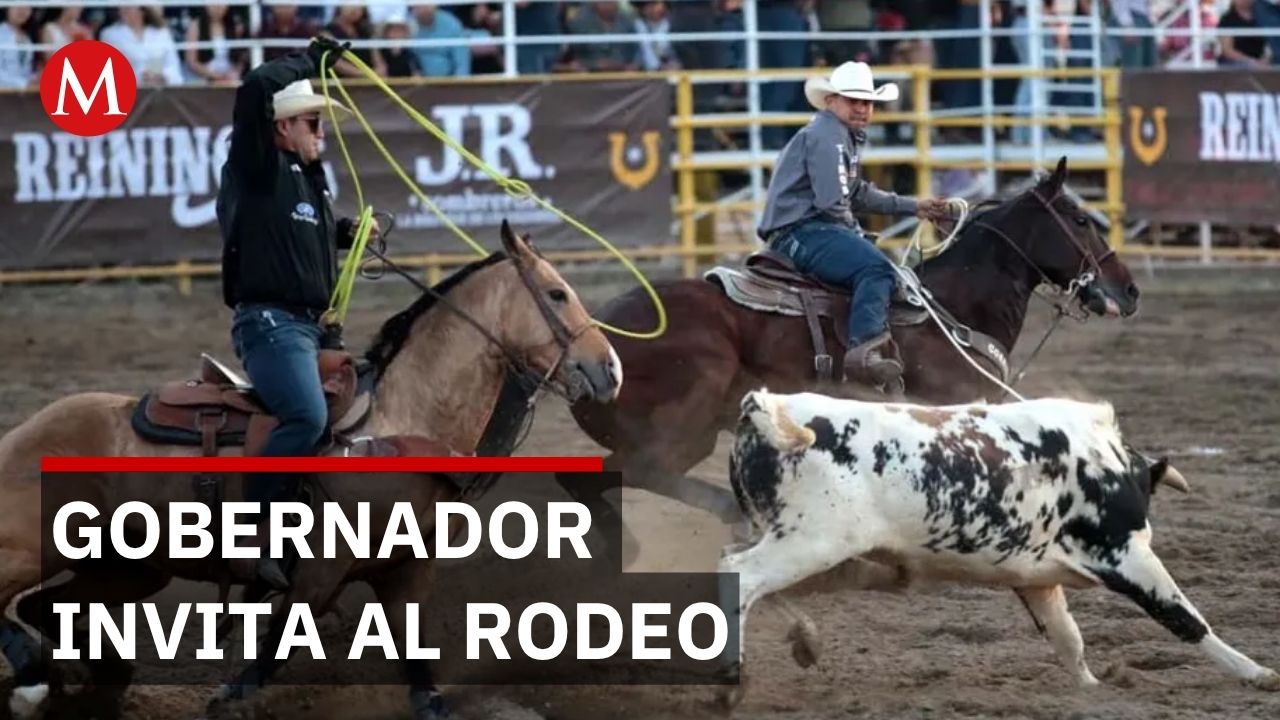 Gobernador de Coahuila invita al mejor rodeo de México mientras familias buscan seguridad