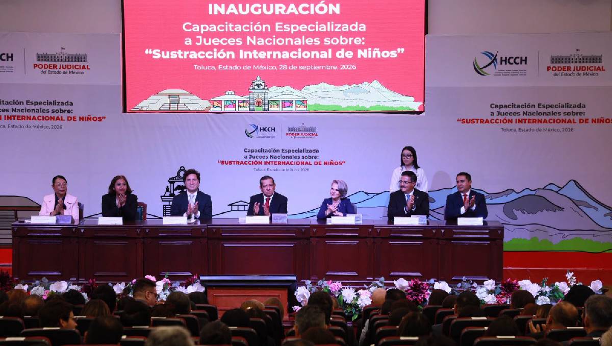 Inauguran capacitación especializada sobre 'Sustracción Internacional de Menores' en Toluca. | Foto: RRSS PJEM